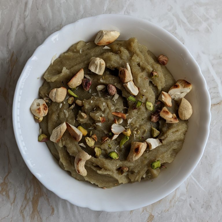 Fennel Cashew Nut & Raisins Semolina Pudding – Vegetarian Dessert Recipes