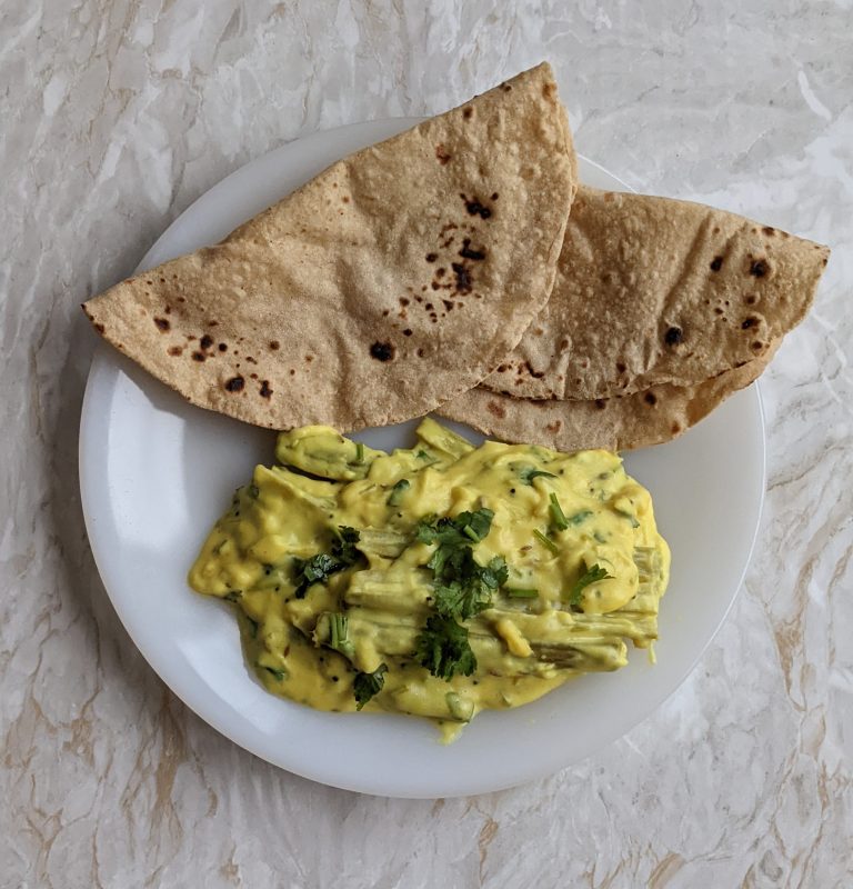 Turmeric Recipes – Drumstick / Moringa & Chickpea Protein Indian Curry Recipe – Saragwo nu Shak – Indian Recipes