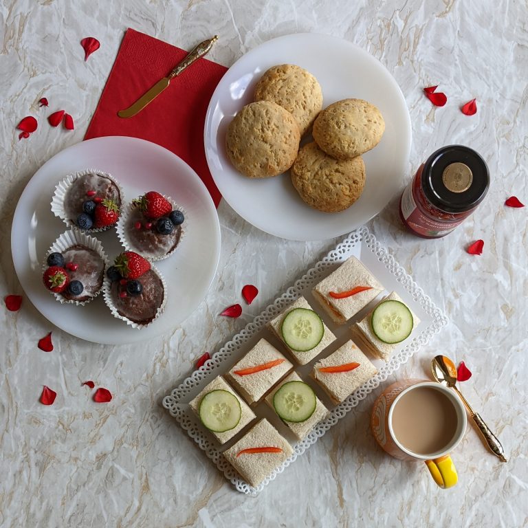 The Queen’s Platinum Jubilee Vegan Vegetarian Afternoon Tea – Finger Sandwiches, Chocolate Cupcakes & Scones Recipe