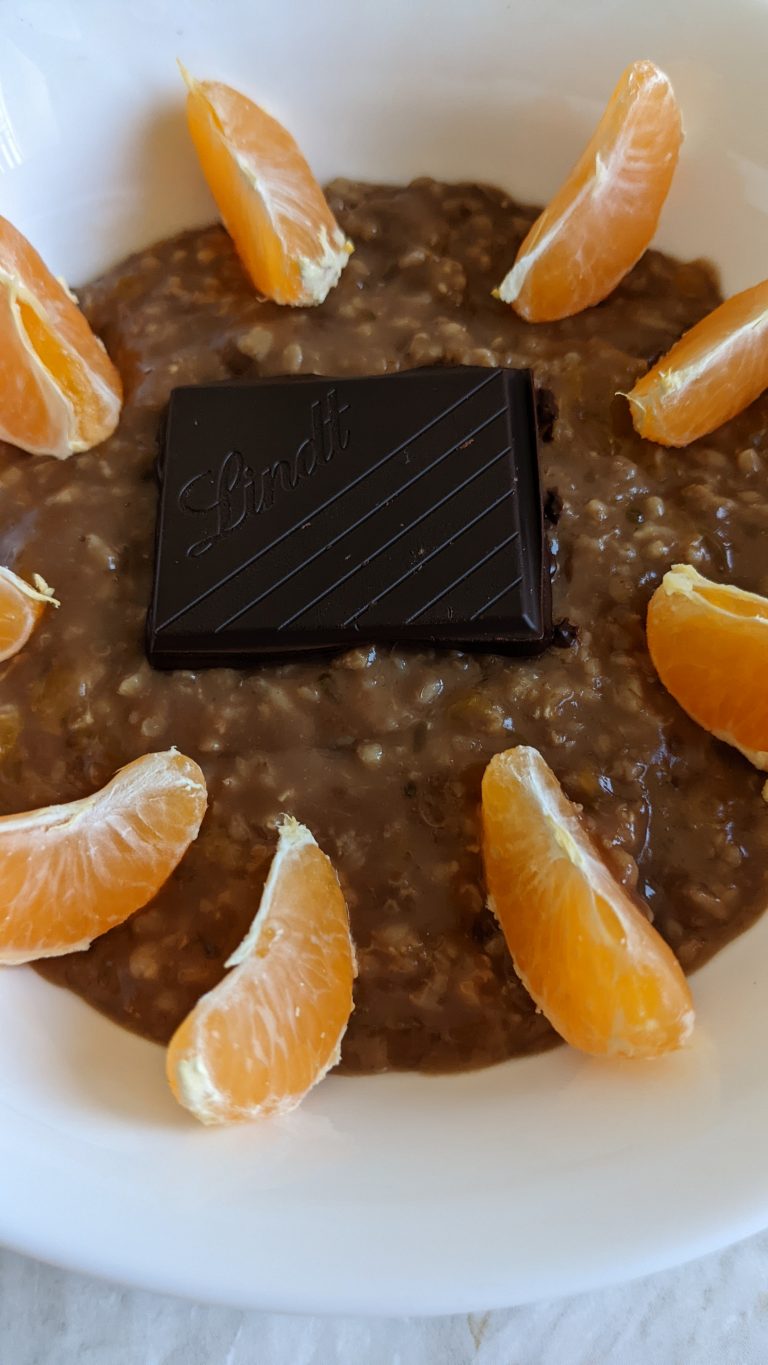 Raw Cacao Orange Indulgence Oatmeal Breakfast Bowl Recipe – Oats Recipes – Porridge Recipes – Vegan Recipes