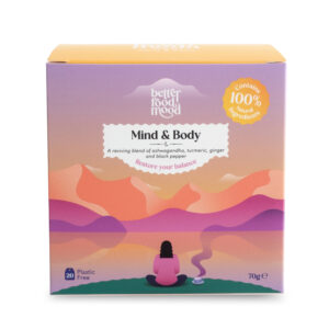 a turmeric ashwagandha tea fortified with ginger and black pepper. These turmeric ashwagandha tea bags are an adaptogenic tea perfect for calm, relaxation and sleep.