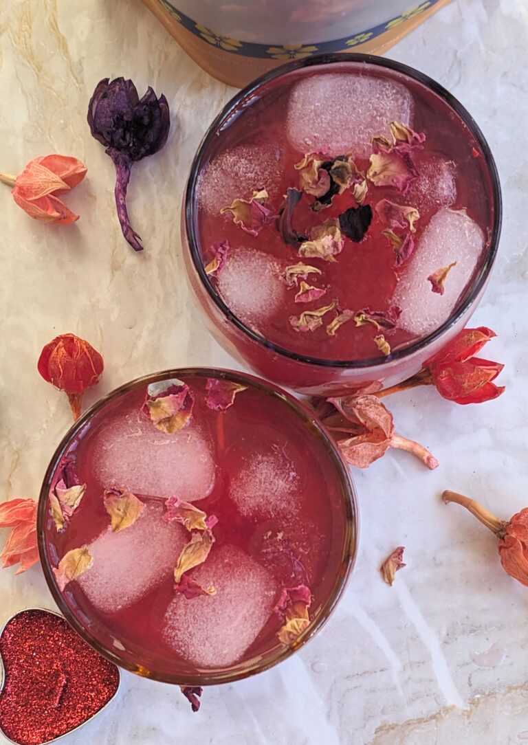 💕 Rose Hibiscus Tea Mocktail – A Romantic & Refreshing Drink for Galentine’s & Valentine’s Day